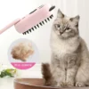 User-friendly Steamy Cat Brush with 360 foldable handle demonstrating easy grooming